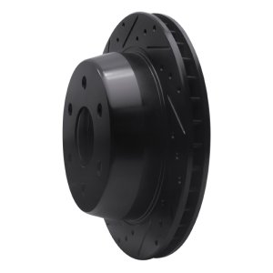 Cadillac Escalade EXT Brake Rotor (1) - Rear Left - R1 Concepts - Drilled & Slotted - Black - `00-`14